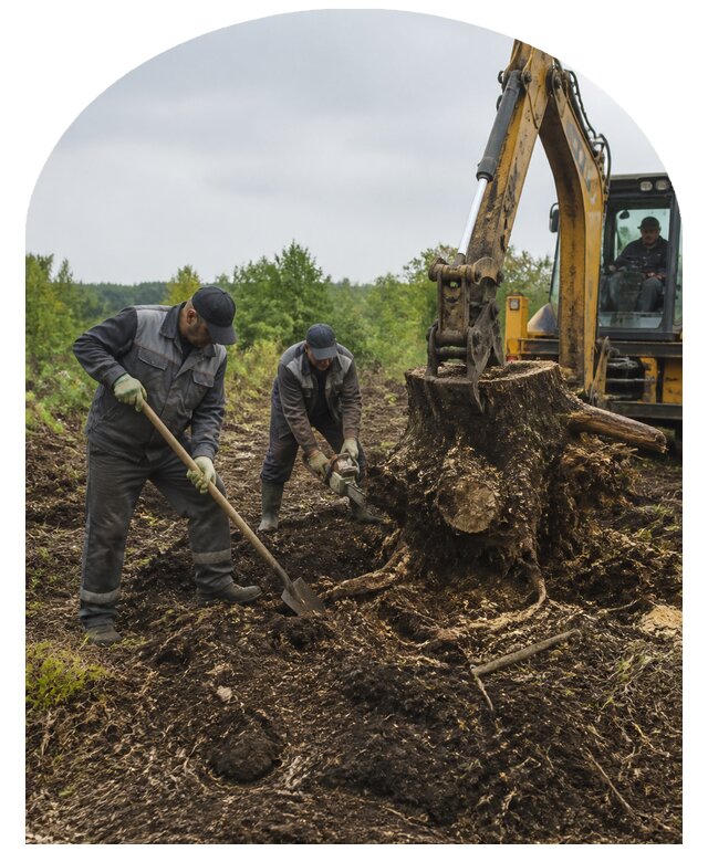 Раскорчевка участка в Белогорске по цене от 15303 р. | Метпроект-Бгк