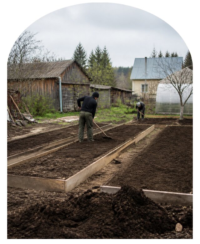 Обустройство огорода на даче с посадкой под ключ в Белогорске